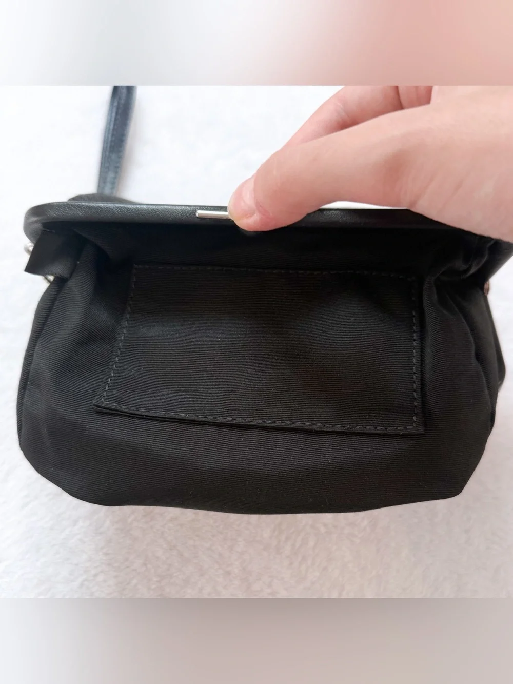 Vintage Coach Y2K Black Optic Lurex Framed Soho Kisslock Clutch Wristlet EUC